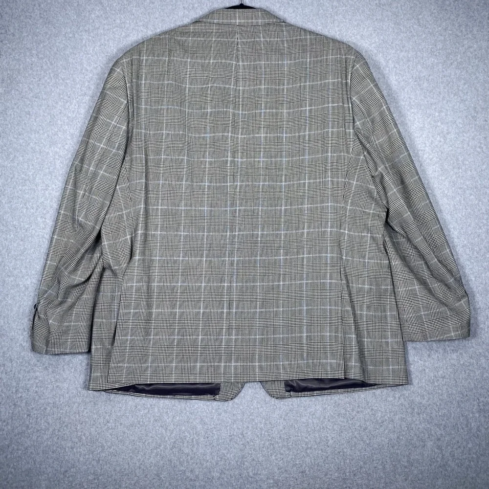 Ralph Lauren Blazer Mens 54R Gray Glen Plaid Silk Wool Blend Sport Coat